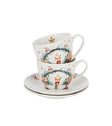 Karácsonyi porcelán csésze 270 ml 2 személyes Christmas Cuties 2 díszdobozban