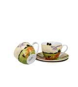 Porcelán csésze + ajl 270 ml 2 személyes dobozban Monet Pipacsmező
