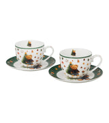 Karácsonyi macis porcelán csésze 270 ml 2 személyes dobozban Teddy Noel