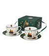 Karácsonyi macis porcelán csésze 270 ml 2 személyes dobozban Teddy Noel