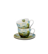 Porcelán csésze + alj 270 ml 2 személyes dobozban Monet kertje Argenteuilban