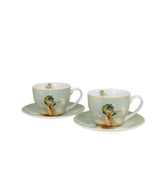 Porcelán csésze + alj 270 ml 2 személyes dobozban Monet Hölgy esernyővel