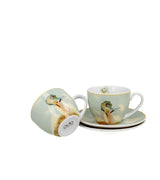 Porcelán csésze + alj 270 ml 2 személyes dobozban Monet Hölgy esernyővel