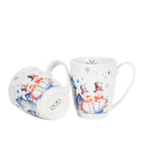 Karácsonyi hóemberes porcelán bögre 2 db-os szett 360 ml díszdobozban Snowman