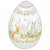 Tálca Húsvéti nyuszis porcelán tojás alakú kínáló tálca Happy Easter
