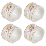 Porcelán szalvétagyűrű 4 db-os szett 4,5cm dobozban Chant des Roses