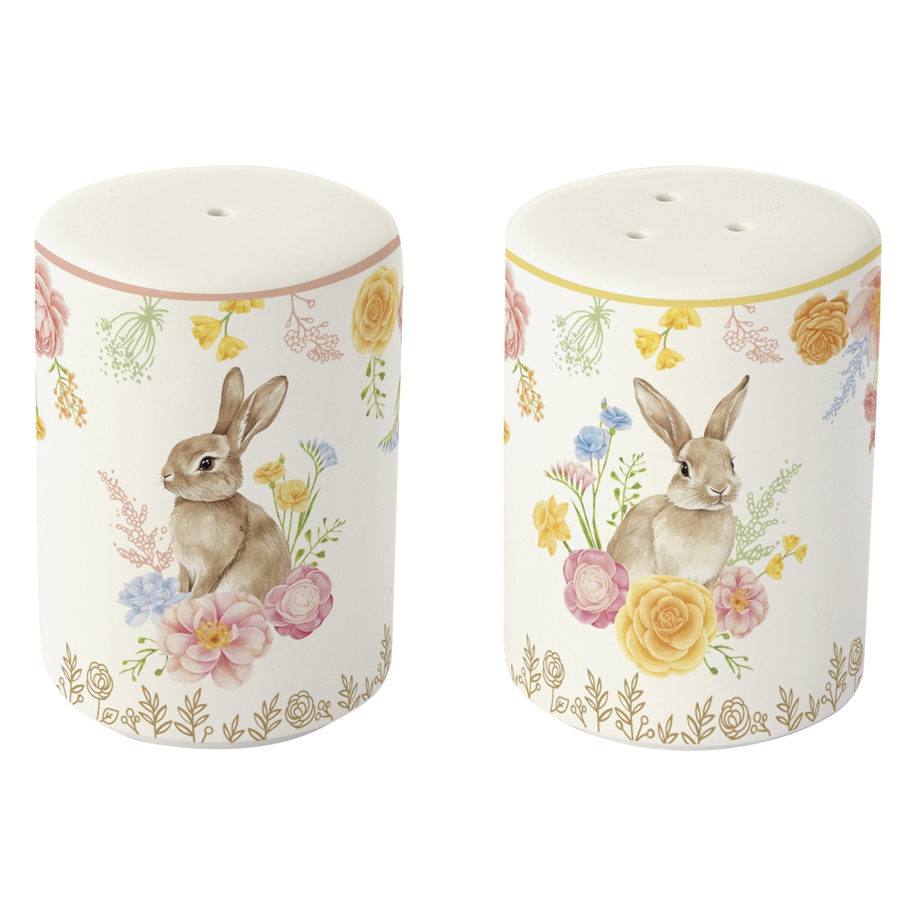 Húsvéti nyuszis porcelán só-borsszóró szett 7 cm díszdobozban