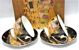 Gustav Klimt porcelán csésze aljjal 2 személyes 250 ml A Csók