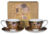 Gustav Klimt porcelán csésze aljjal 2 személyes 250 ml A Csók