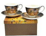 Gustav Klimt porcelán csésze aljjal 2 személyes 250 ml A Csók