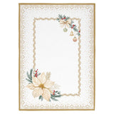 Karácsonyi mikulásvirág mintás Konyharuha szett 2 db-os 50x70 cm pamut White Elegance