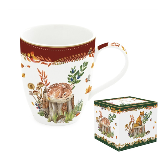 Forest Dream őszi porcelán őzikés bögre dobozban Easy Life