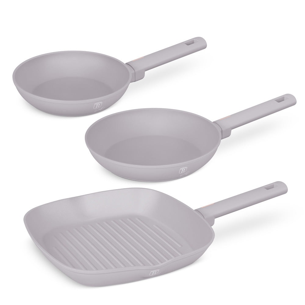 3 részes serpenyő szett Indukciós Berlinger Haus Taupe Collection