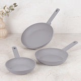 3 részes serpenyő szett Indukciós tapadásmentes Berlinger Haus Taupe Collection