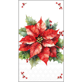 Karácsonyi mikulásvirág mintás GT szalvéta 15 db-os Festive Poinsettia
