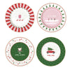 Porcelán desszerttes tányér szett 4 db-os 19,5 cm díszdobozban Christmas Twist