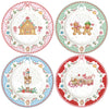 Karácsonyi Porcelán desszertes tányér 4 db szett díszdobozban Sweet Christmas