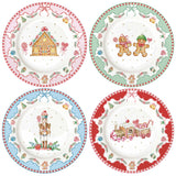 Karácsonyi Porcelán desszertes tányér 4 db szett díszdobozban Sweet Christmas