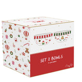 Karácsonyi Porcelán tálka 2 db szett 15 cm díszdobozban Christmas Twist