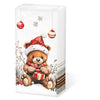 Karácsonyi macis papír zsebkendő 10 db-os Teddy’s Gift