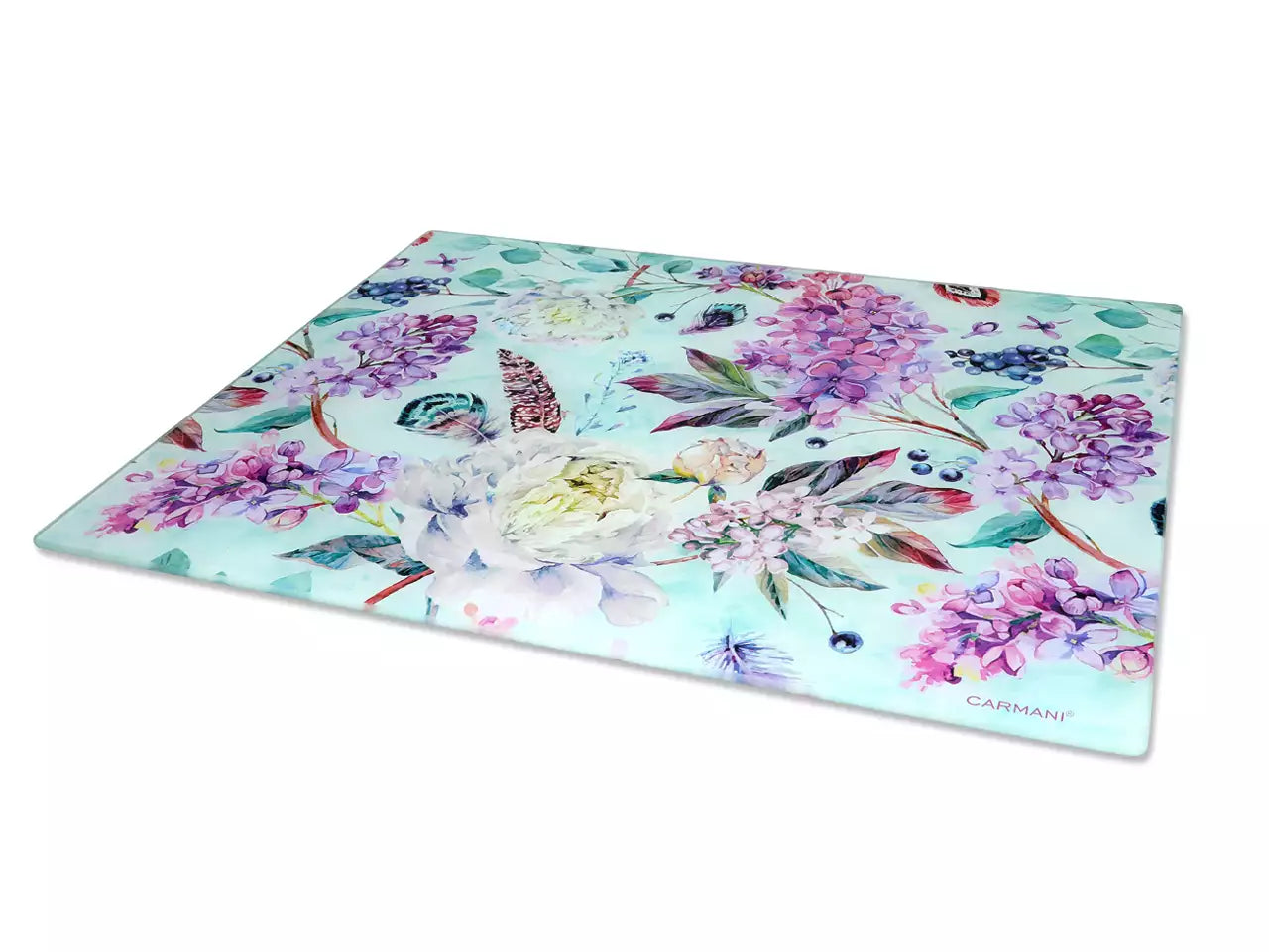 Üveg konyhai vágódeszka 40×30 cm – virágos Floral Garden