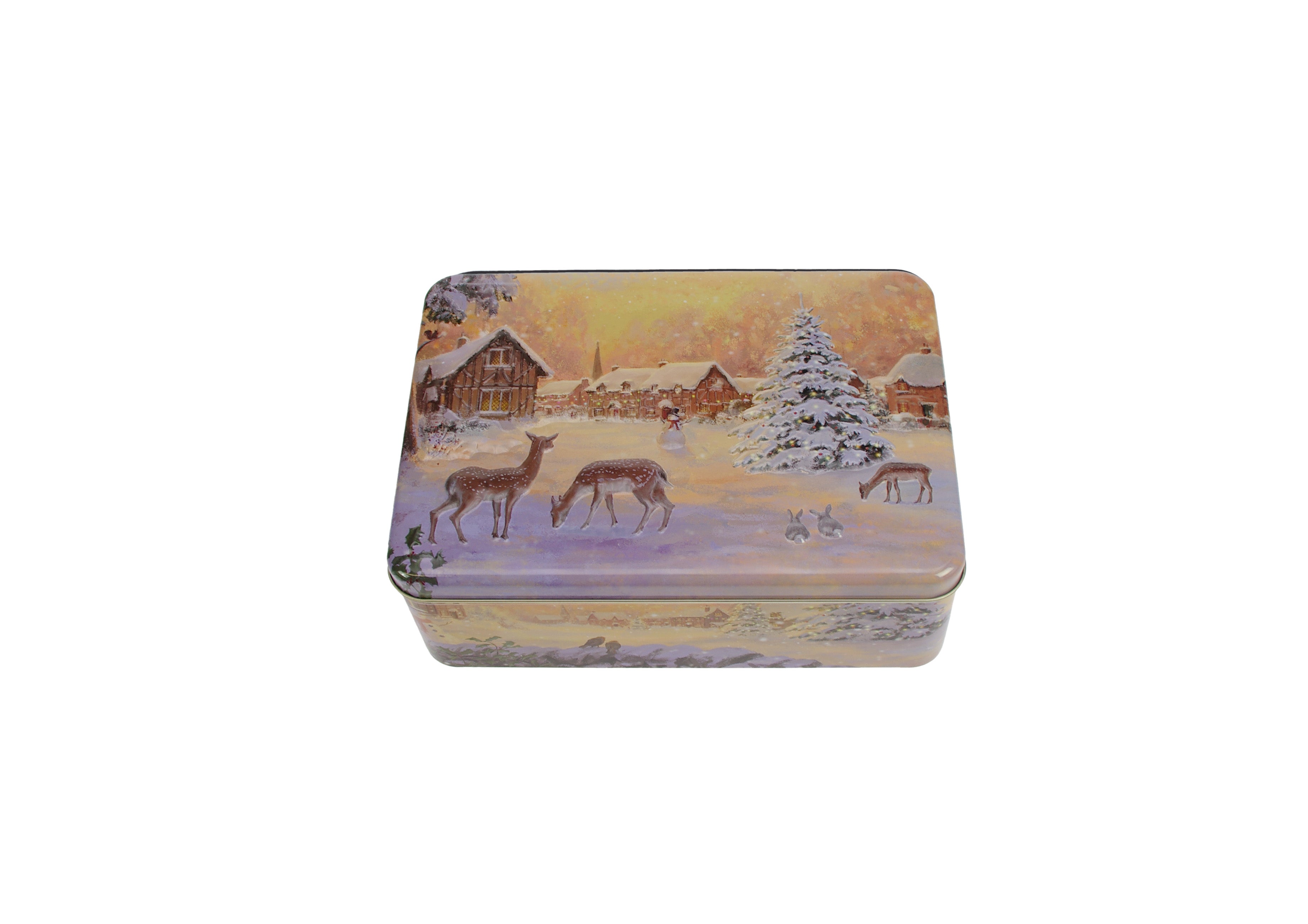 Karácsonyi konyhai dombornyomott fémdoboz 223x167x70 mm Winter Nostalgia
