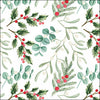 Háromrétegű karácsonyi papírszalvéta 33x33 cm 20 db Foliage scatter