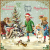 Háromrétegű karácsonyi papírszalvéta 33x33 cm 20 db X-Mas on ice green