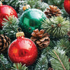 Háromrétegű karácsonyi papírszalvéta 33x33 cm 20 db Frozen baubles