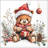 Karácsonyi macis szalvéta 33x33 cm 20 db-os Teddy’s Gift