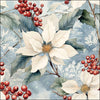 Karácsonyi mikulásvirág mintás szalvéta 33x33 cm 20 db-os Winter Poinsettia