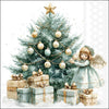 Karácsonyi tündér mintás szalvéta 33x33 cm 20 db-os Christmas Fairy