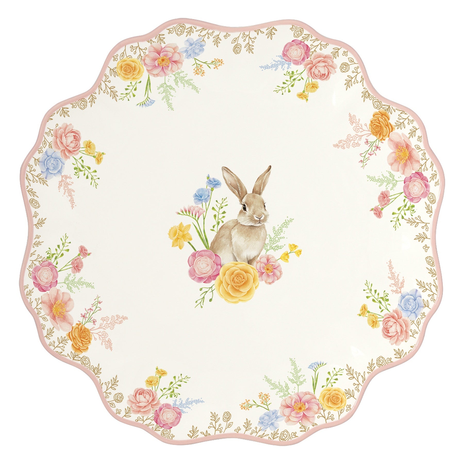 Húsvéti nyuszis porcelán mélytányér 20 cm Trés Jolie