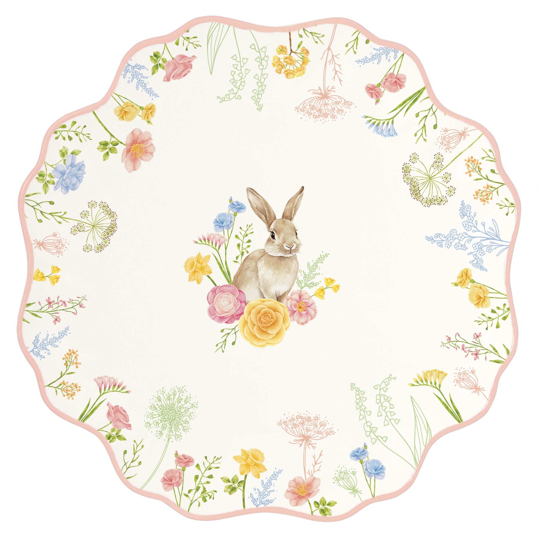Húsvéti nyuszis porcelán desszertes tányér 21 cm Trés Jolie