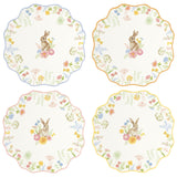 Húsvéti nyuszis porcelán desszertes tányér 21 cm Trés Jolie 4 db szett díszdobozban