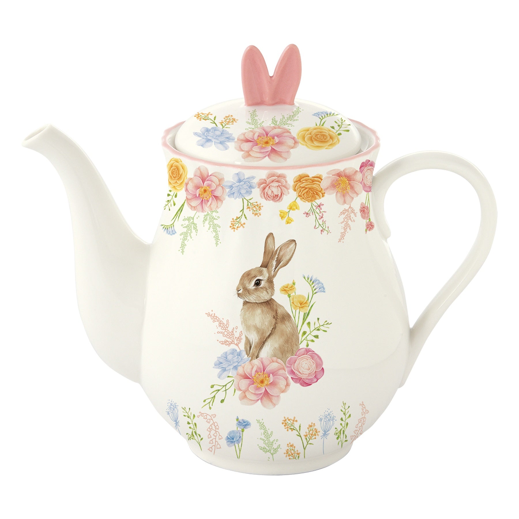 Húsvéti nyuszis porcelán teáskanna 900 ml díszdobozban