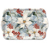 Karácsonyi mikulásvirág mintás melamin kistálca 13x21 cm Winter Poinsettia