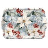 Karácsonyi mikulásvirág mintás melamin kistálca 13x21 cm Winter Poinsettia