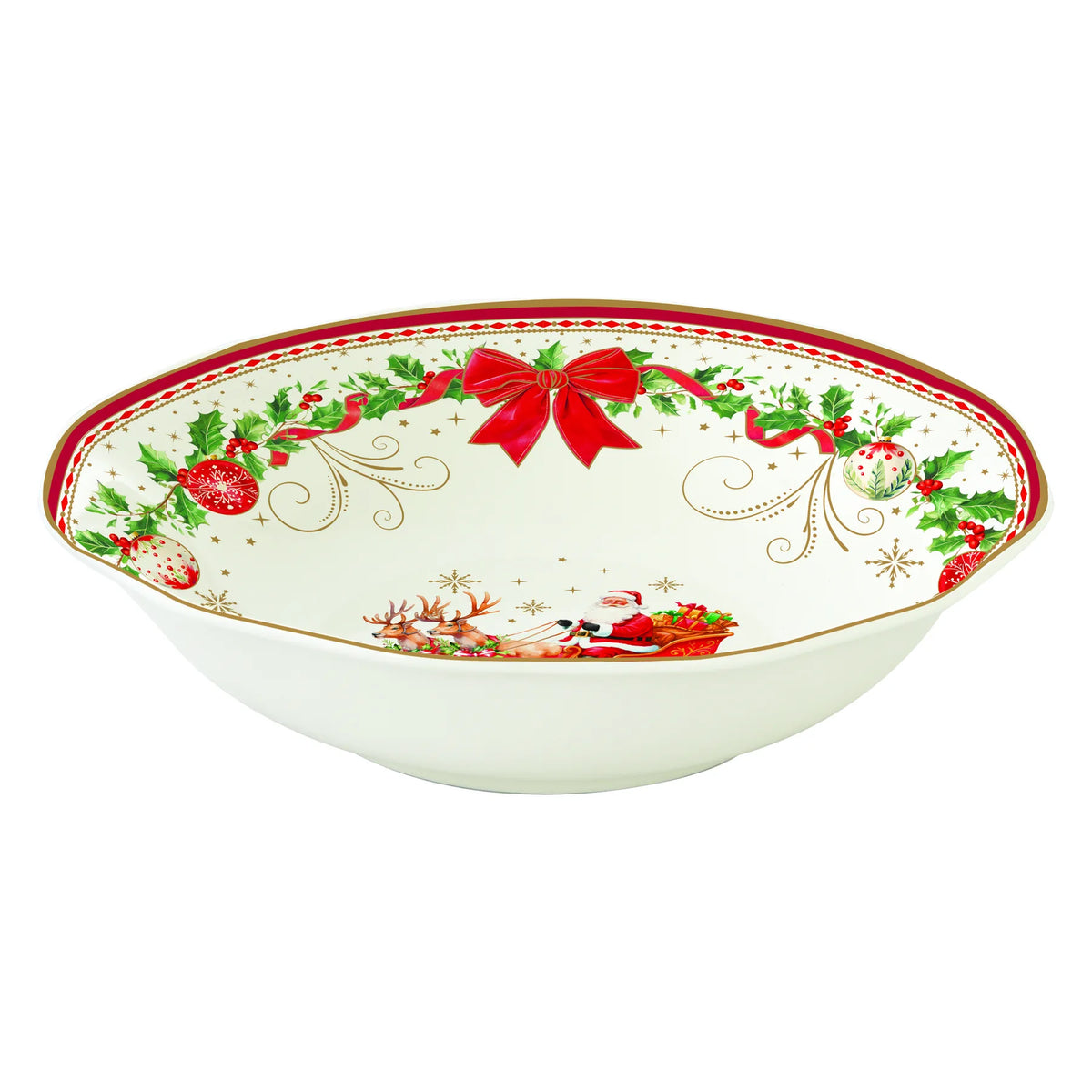 Karácsonyi porcelán mélytányár 20 cm Christmas Heritage