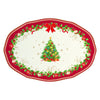 Karácsonyi porcelán ovál tálca 36x25 cm díszdobozban Christmas Heritage