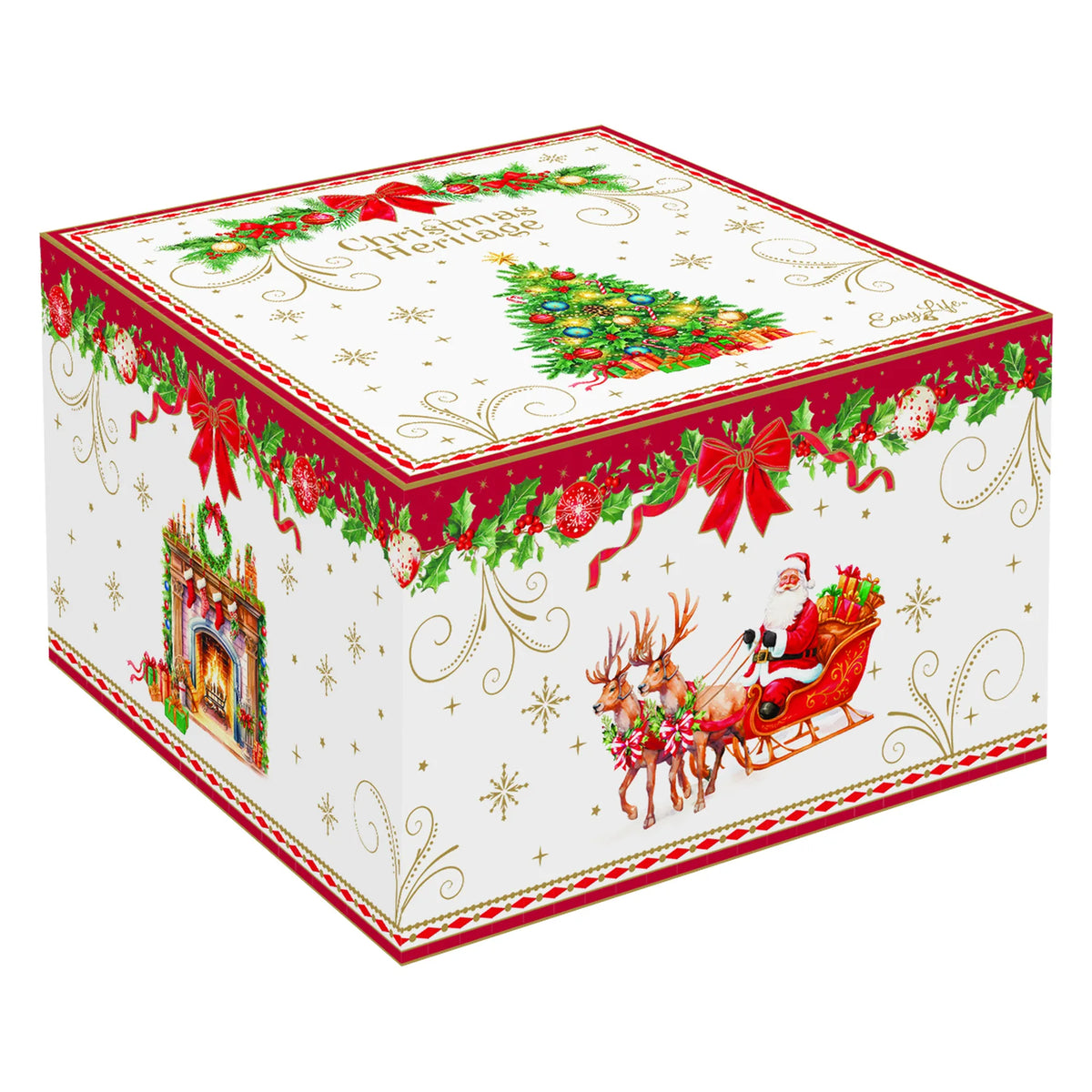 Karácsonyi porcelán teás csésze 240 ml díszdobozban Christmas Heritage