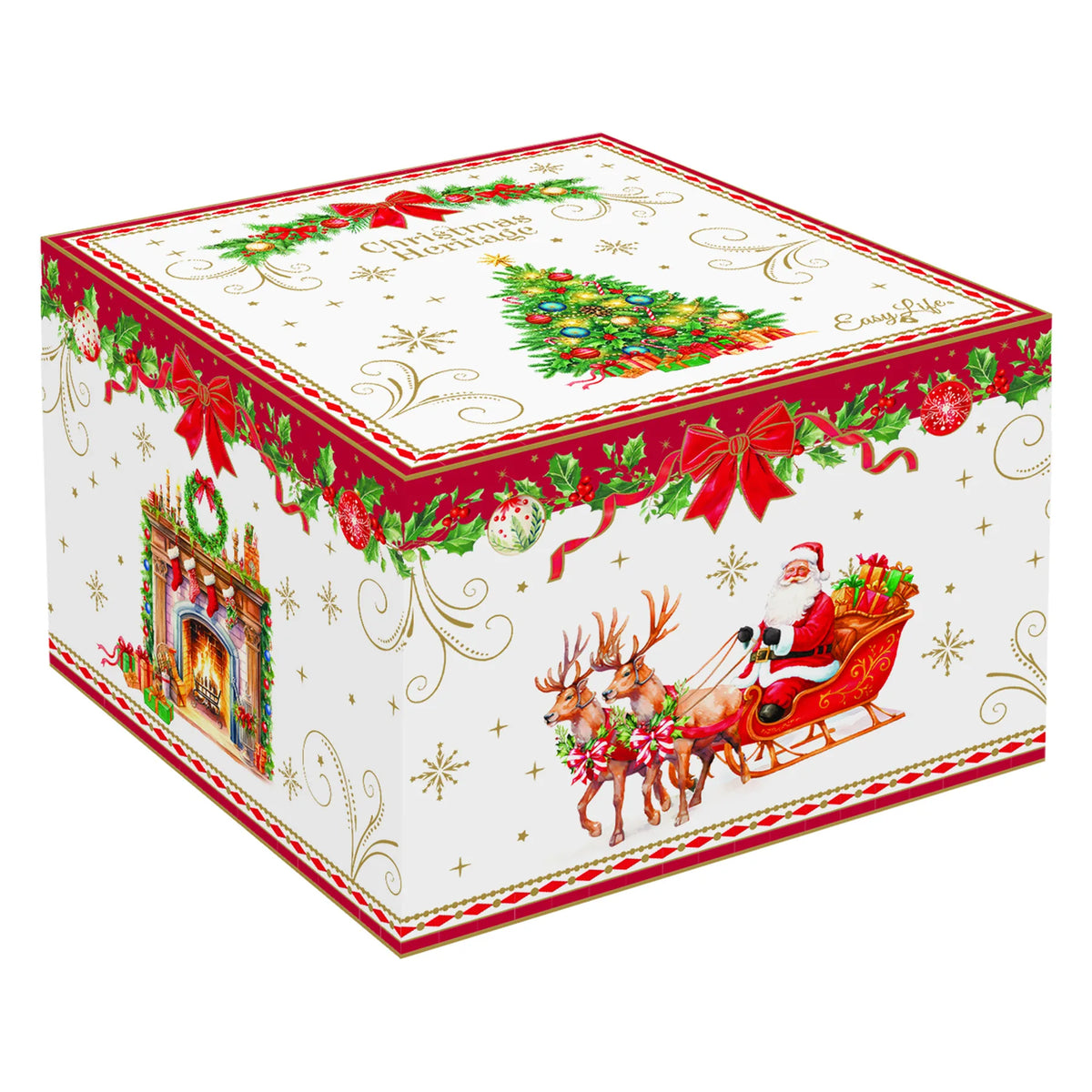 Karácsonyi porcelán eszpresszó kávés csésze díszdobozban Christmas Heritage