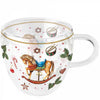 Karácsonyi hintalovas duplafalú borosilicate üvegcsészeChristmas Toys 200 ml