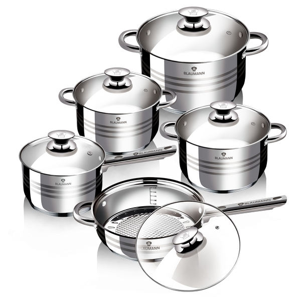 Blaumann Gourmet Line Jumbo 10 db-os INOX edénykészlet BL-1637