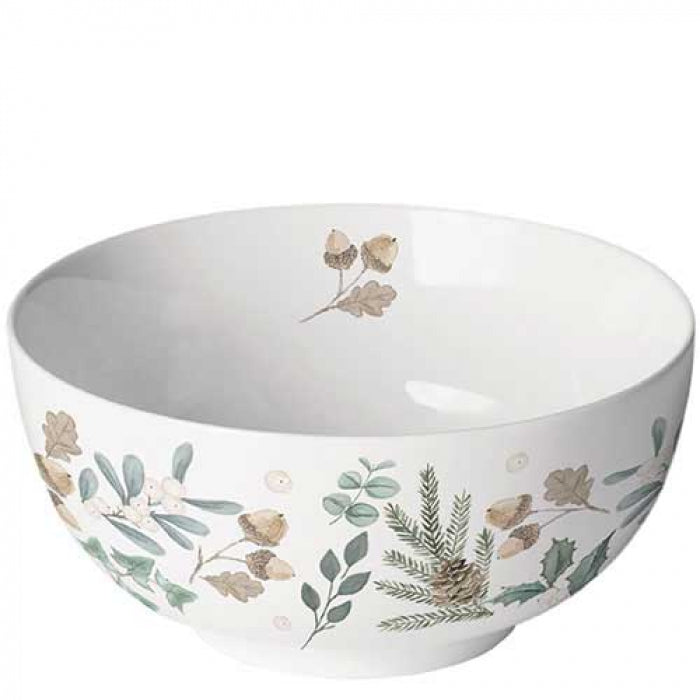 Karácsonyi porcelán tálka 6,5x14 cm Collection of Leaves