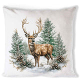 Karácsonyi szarvas mintás pamut párnahuzat 40x40 cm Winter Stag