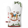 Karácsonyi hintalovas pamut edényfogó kesztyű 18x30 cm Christmas Toys