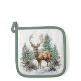 Karácsonyi szarvas mintás edényalátét 20x20 cm Winter Stag