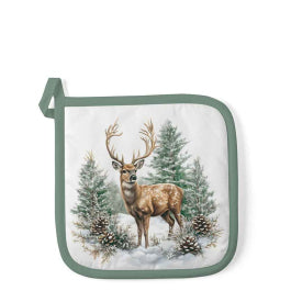 Karácsonyi szarvas mintás edényalátét 20x20 cm Winter Stag