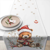 Karácsonyi macis pamut asztali futó 40x150 cm Teddy’s Gift